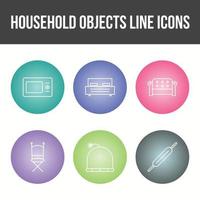 Unique Household Objects Vector Icon Set