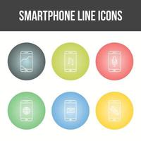 conjunto de iconos de vector de aplicaciones móviles