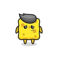 the lazy gesture of sponge cartoon character vector