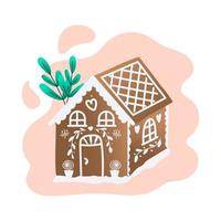 Christmas gingerbread house vector