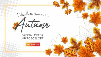 autumn big sale vector illustration white background