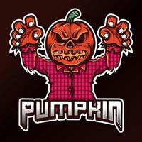 calabaza halloween esport logo ilustración vector