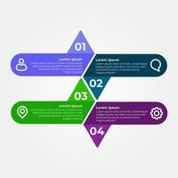Four Step Infographic design. flat multicolor infographic design vector