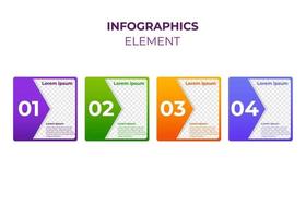 circle gradient infographic design template vector