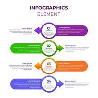 circle gradient infographic design template vector