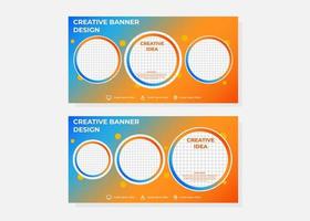 creative idea gradient banner template vector