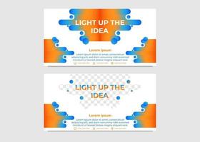 light up the idea web banner template vector