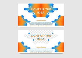 light up the idea web banner template vector