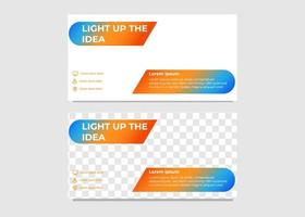 light up the idea web banner template vector