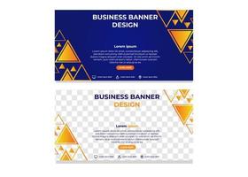 abstract triangle gradient business banner design template vector