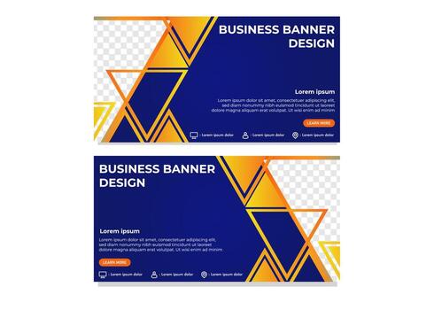 abstract triangle gradient business banner design template vector