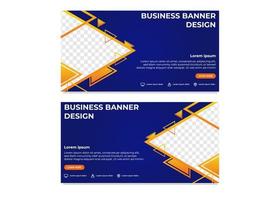 abstract triangle gradient business banner design template vector