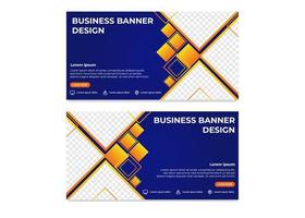 rectangle gradient business banner design template vector