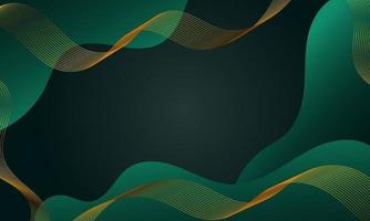 Abstract Green Luxury Wave Background vector