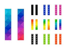 Set of colorful 2 vertical lines vector