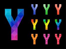 Set of Colorful Letter Y vector