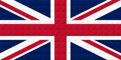 Artistic flag of England with geometric wave concept art design vector