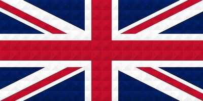 bandera artística de inglaterra con diseño de arte de concepto de onda geométrica vector