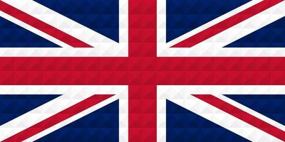 bandera artística de inglaterra con diseño de arte de concepto de onda geométrica vector