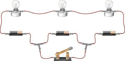 Science experiment of circuits vector