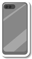 Back of smartphone on white background vector