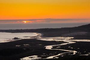 Mouth of the Artes River in the Atlantic Ocean in Galicia. photo