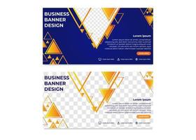 abstract triangle gradient business banner design template vector