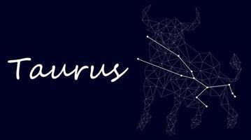 Taurus Zodiac sign constellation vector horoscope sign