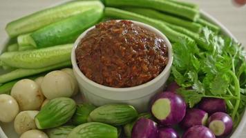fermented fish chili paste with vegetable video