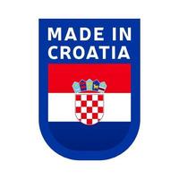 hecho en croacia icono vector