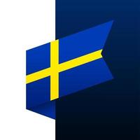 sweden corner flag icon vector