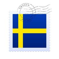 marca postal de Suecia vector