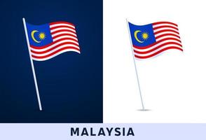bandera de vector de onda de malasia