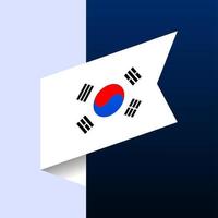 icono de la bandera de la esquina de corea del sur. vector