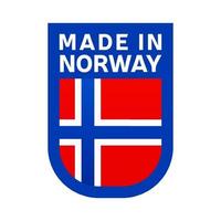 hecho en icono de noruega. vector