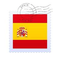 España marca postal. vector