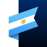 icono de la bandera de la esquina de Argentina. vector