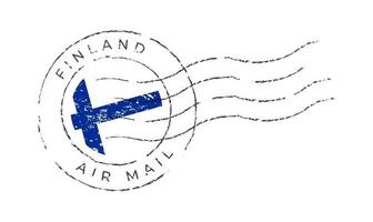 marca de correos de finlandia vector