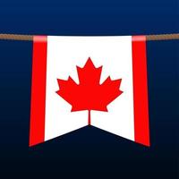 banderas nacionales de canadá cuelga de la cuerda vector