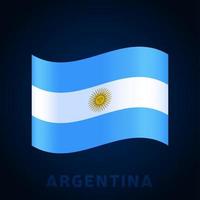 bandera de vector de onda argentina
