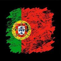 Fondo de pincel de grunge de bandera de Portugal. vector