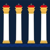 Ancient columns seamless pattern. vector