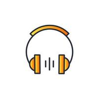 headphone simple icon vector