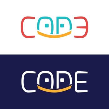 Ilustración de código feliz vector