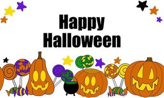 Halloween vector clipart banner and greeting design