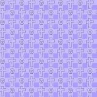 Halloween vector seamless pattern with scary elements