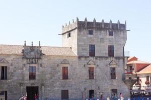 Edificios en Cambados, un típico pueblo gallego, España foto