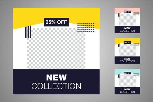 adecuado para plantillas de publicaciones en redes sociales y anuncios web o de Internet. vector