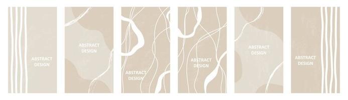 Social media backgrounds stories with abstract with shapes, lines vector