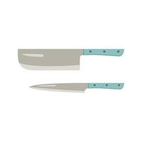 Set of kitchen knives. Items for cooking meat, fish and other products vector